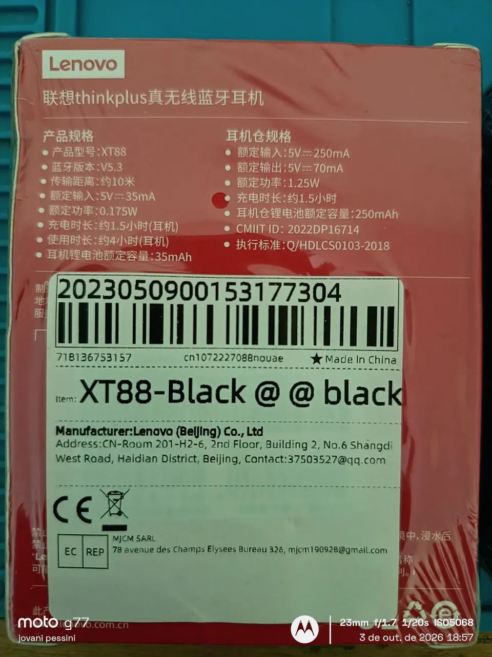 Fones bluetooth Lenovo xt88  - Foto 2