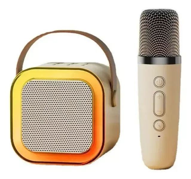 Caixa De Som Rgb Karaokê Bluetooth Com 2 Microfones K12 - Foto 4