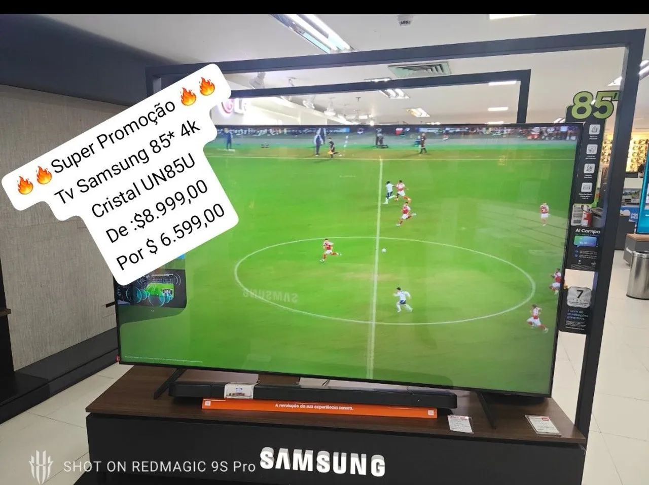 Queima de estoque Tv Samsung 85 4k $ 6.599,00