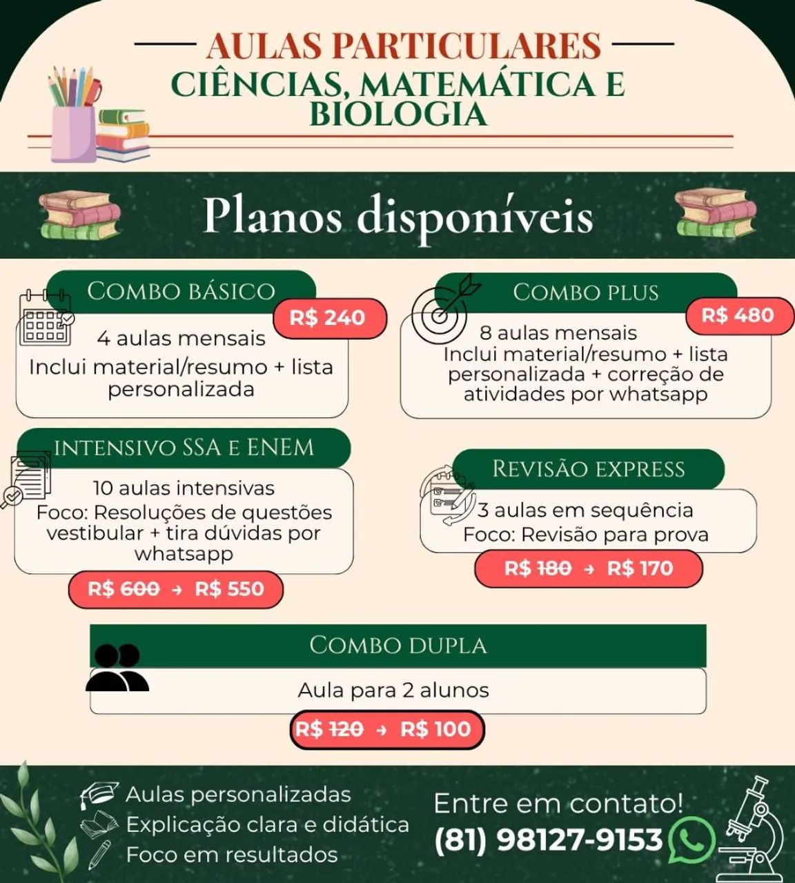 Reforço escolar e aulas particulares de biologia e matemática| Professora com Mestrado - Foto 2
