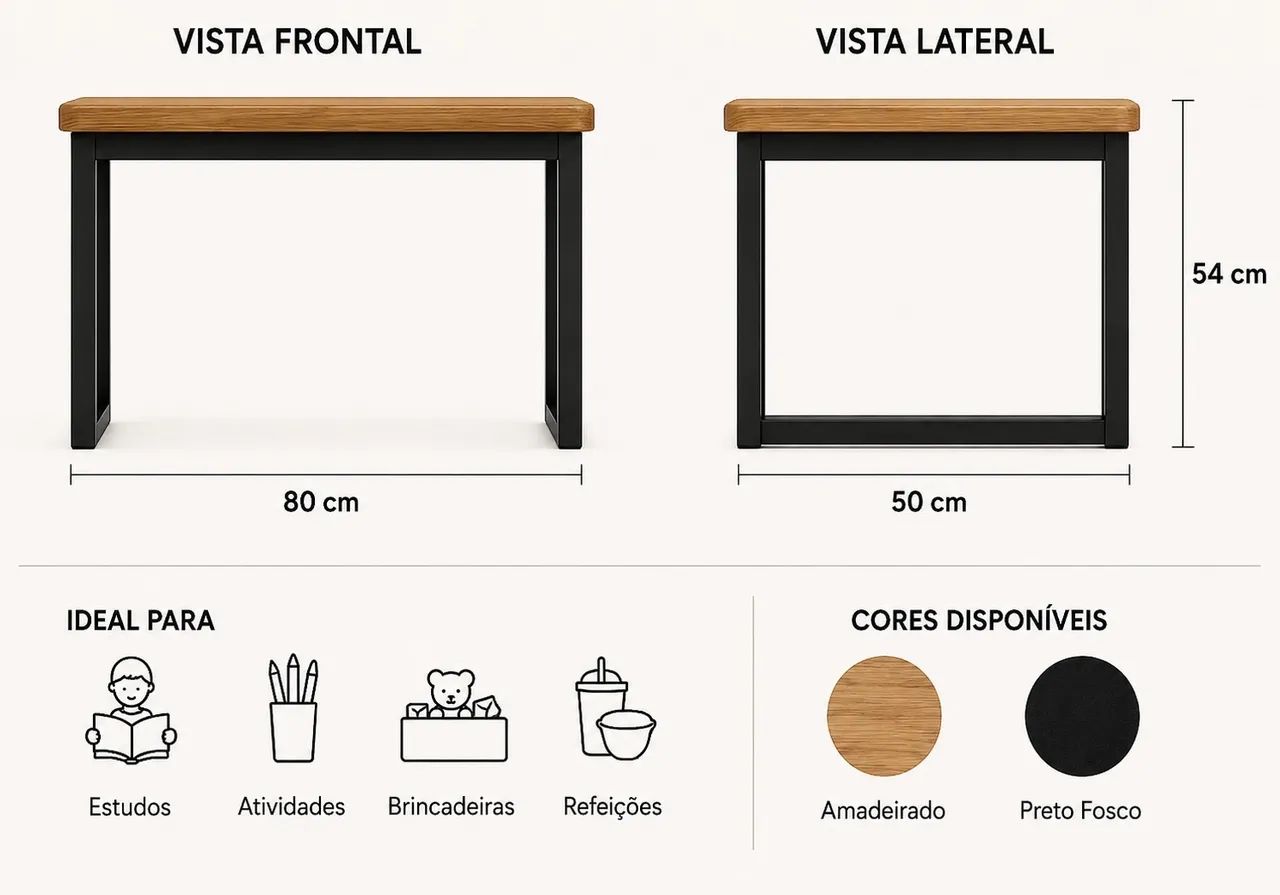Mesinha infantil - 100% MDF  - Foto 4
