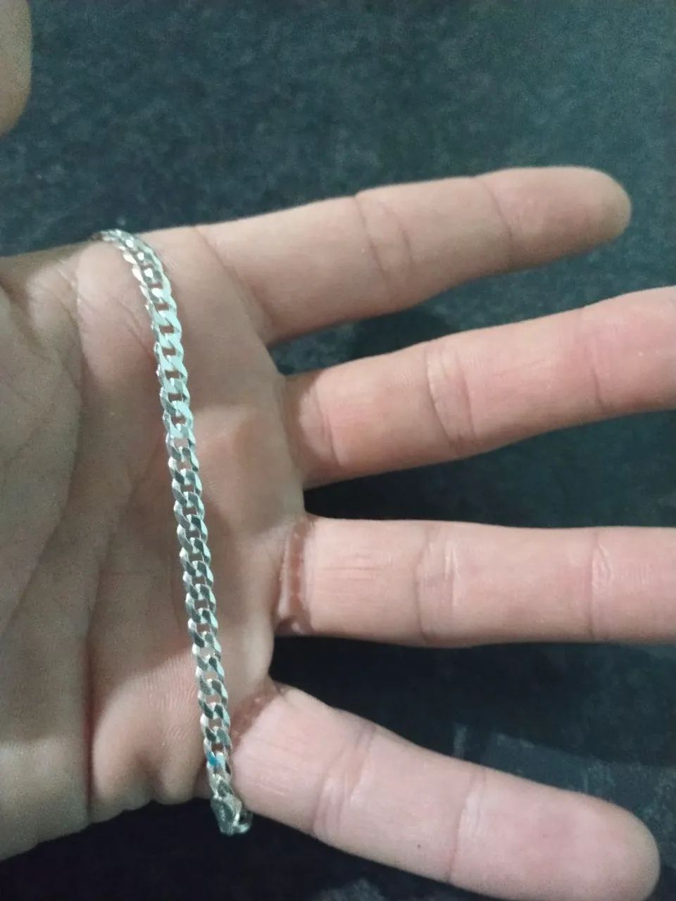 Pulseira grumet 4mm 21cm PRATA 925 - Foto 4