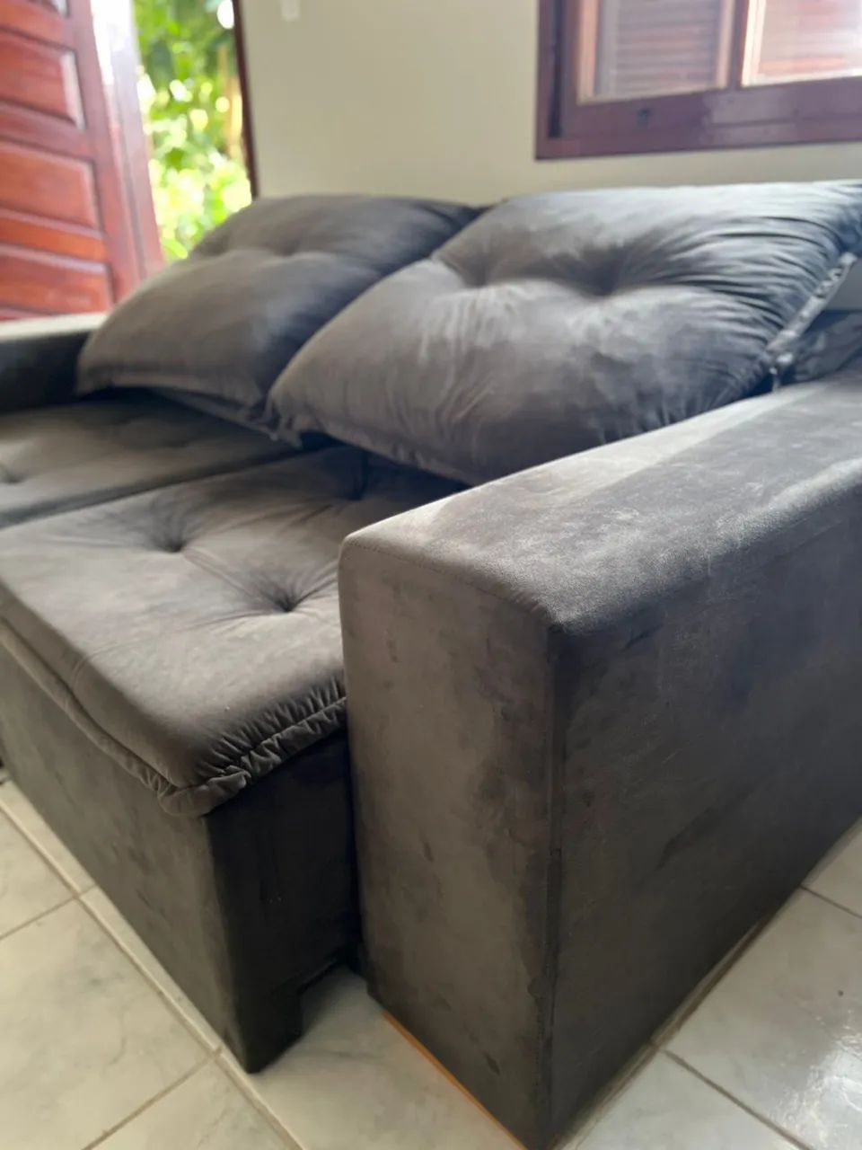 Sofá reclinavel e expansivo NOVO - Foto 5