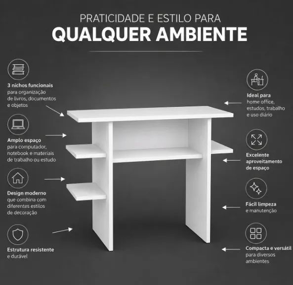 Mesa de escritório/gamer NOVA! - Foto 2