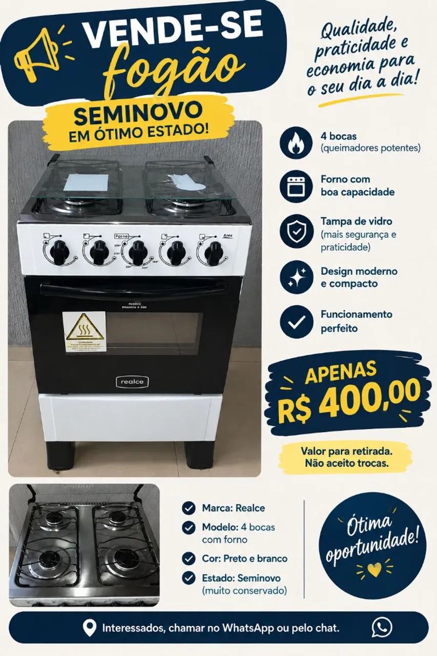 Fogão 4 bocas