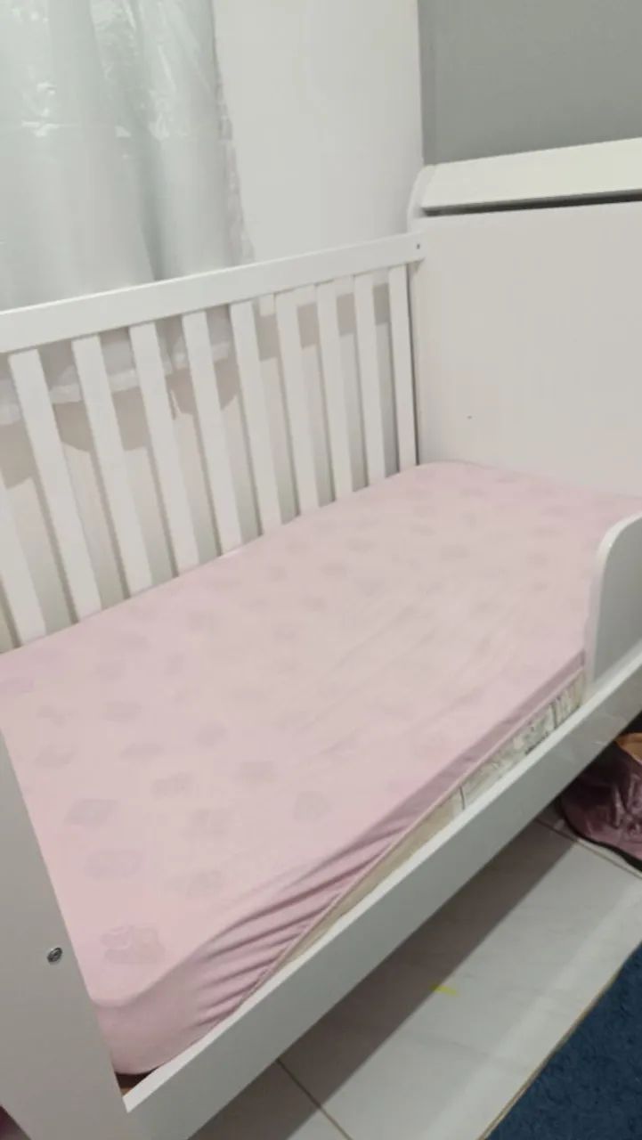 Berço mdf vira cama - Foto 2
