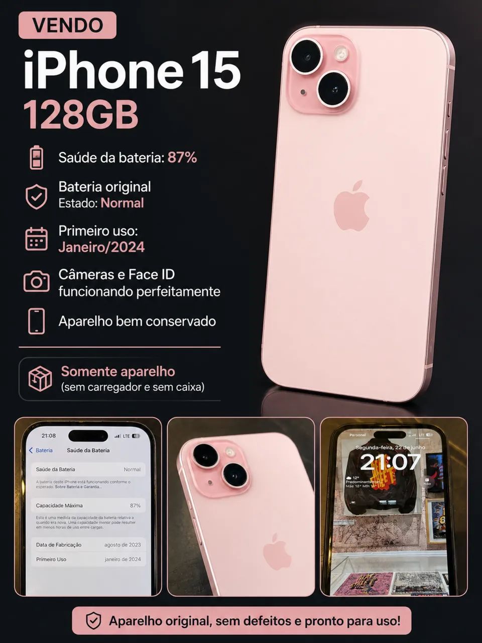 Iphone 15 128GB - Foto 4