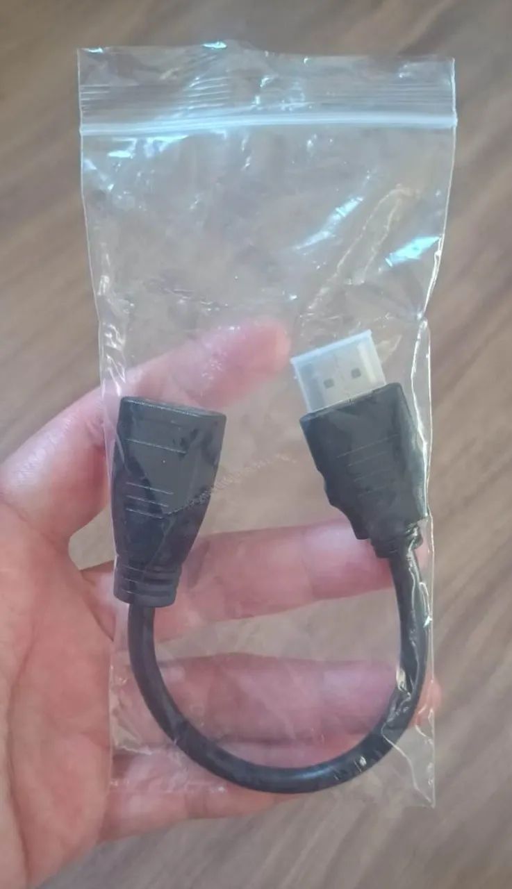 Cabo Extensor Hdmi Macho para Hdmi Fêmea 20cm - Foto 4