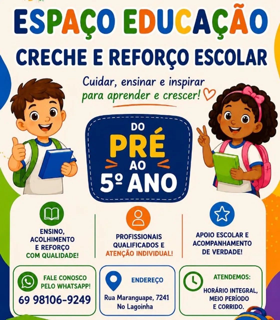 CRECHE E REFORÇO ESCOLAR