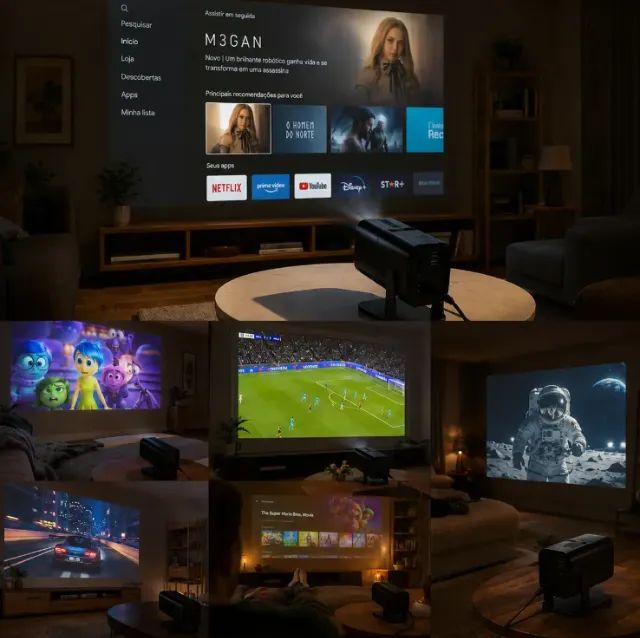 Projetor Mini Hy320 Android 4k Bluetooth Full Hd Wifi Hdmi - Foto 4