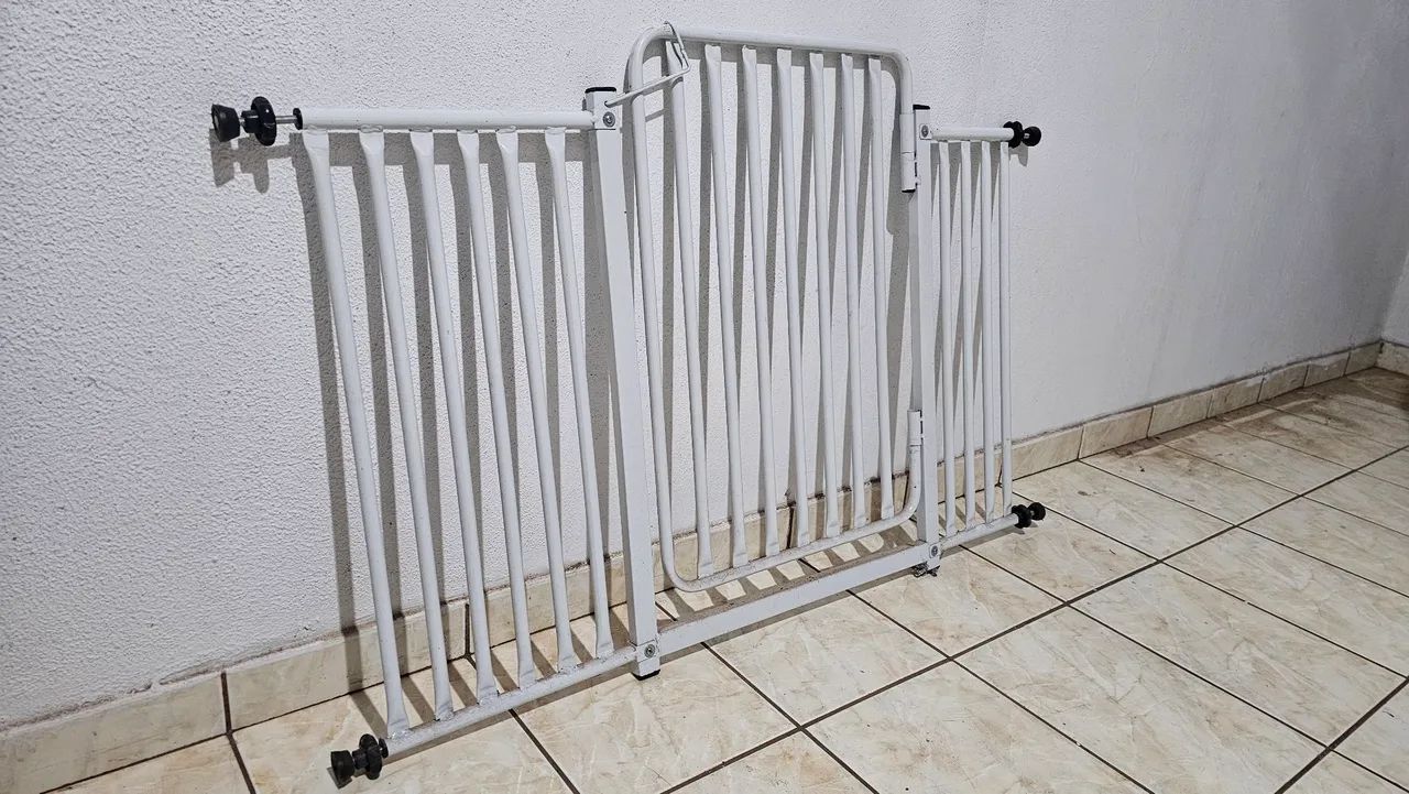 Portão Grade de Proteção Bebê e Pet - 120x75cm com Extensor - Foto 3