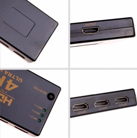 Switch Divisor 3 Em 1 Saída Hdtv Audio Video 4k* 2k Hdmi Automação COD-AP89  - Foto 2