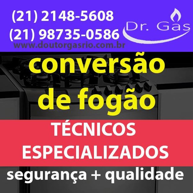 Gasista Jacarepaguá - conversão de fogão
