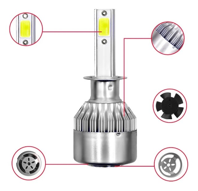 Kit Lampada Led 72w 6000k 7200 Lumens Super Branca - Foto 4