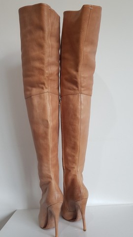 Bota Feminina Cano Alto, Salto Alto, Couro Legítimo Nr. 36 - Foto 4