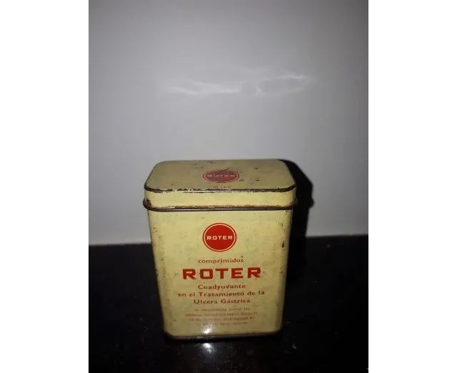 antiga e rara lata de comprimidos da holandesa roter  - Foto 2
