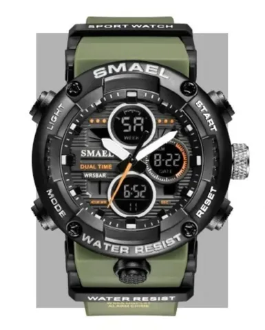 Relógio Masculino Skmei Robusto Digital e Ponteiro Esportivo Resistente a  Água SKM-1155B - Preto