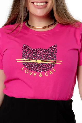 T-shirt feminina algodão 