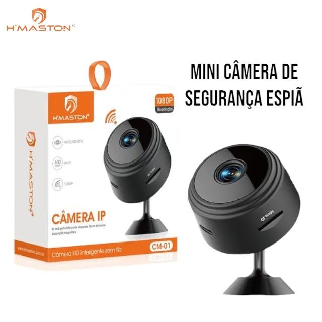 Mini Câmera de Segurança Espiã Wifi 1080p HD H'Maston CM-01