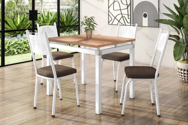 Conjunto Mesa Malva com 4 Cadeiras s64 - Foto 2