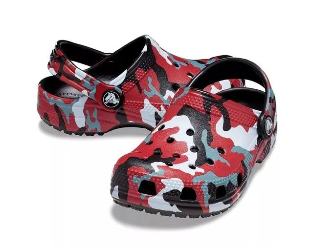 Crocs Classic Camo K N0V0 - 100% Original | Black / Red