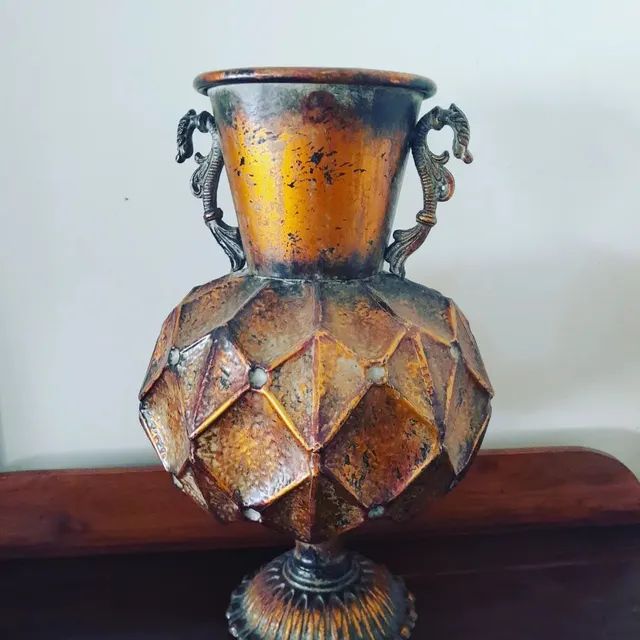 Vaso Francês centenário em metal - Foto 5