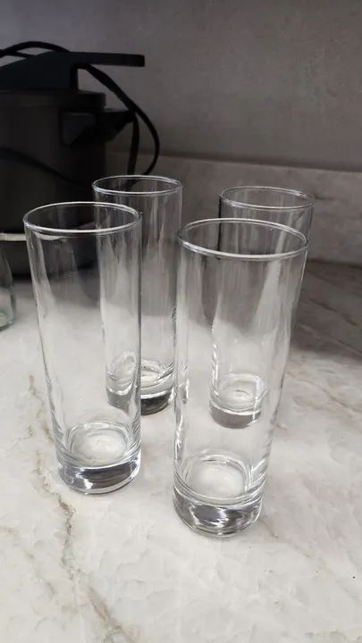 Kit 4 Copos de Vidro Transparente - Foto 3