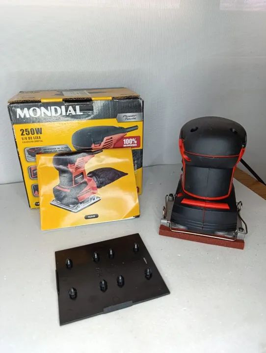 Lixadeira orbital mondial 250w profissional  - Foto 3