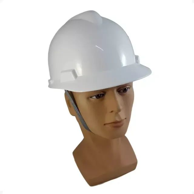 Capacete Branco Msa V-gard Carneira Push Key Jugular Obra Ca - Foto 3
