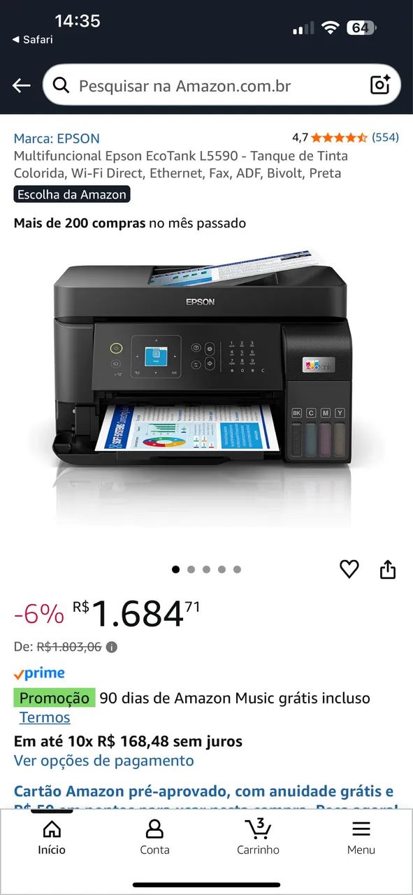 Impressora Epson L559064291869568258124