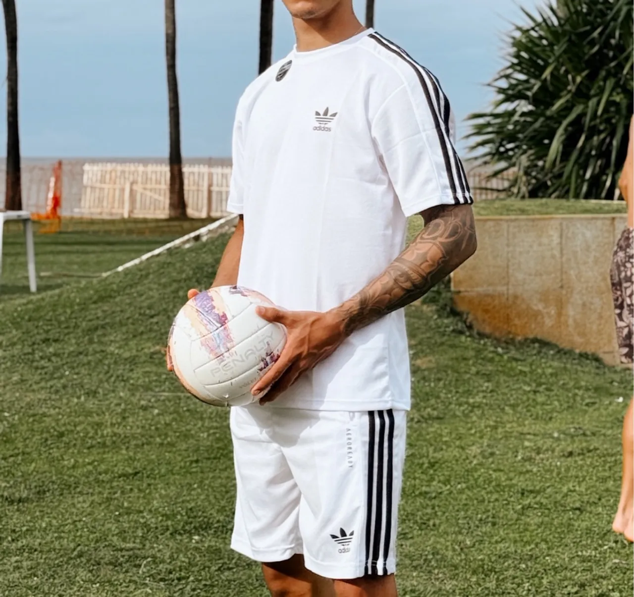 Conjunto Adidas Esportivo Branco - Novo!