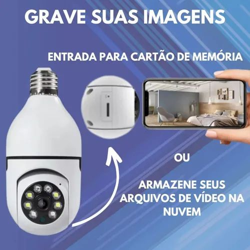 Câmera de Segurança Lâmpada - Acompanhamento ao vivo! - Foto 2