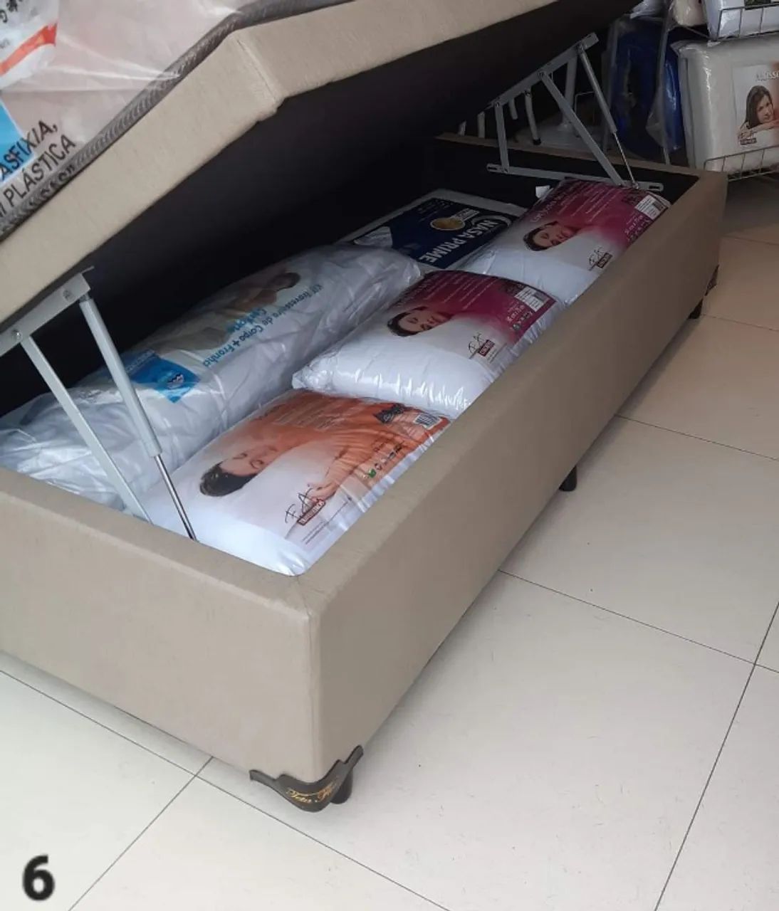 CAMA BAU SOLTEIRO COM PISTÃO Á GÁS  1 ANO DE GARANTIA  - Foto 4