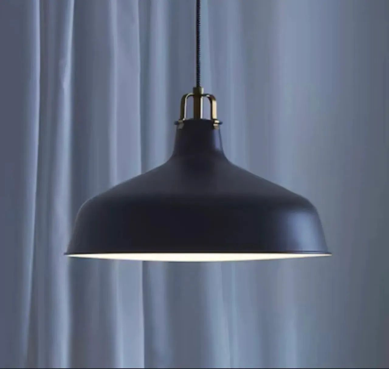 Luminária de teto IKEA USA (modelo RANARP preta - original SEM USO)