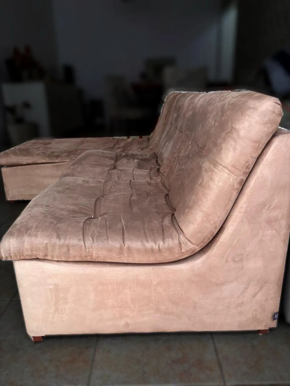 DOAÇÃO: Sofá de Canto Chaise Marrom - Centro Floripa - Foto 6