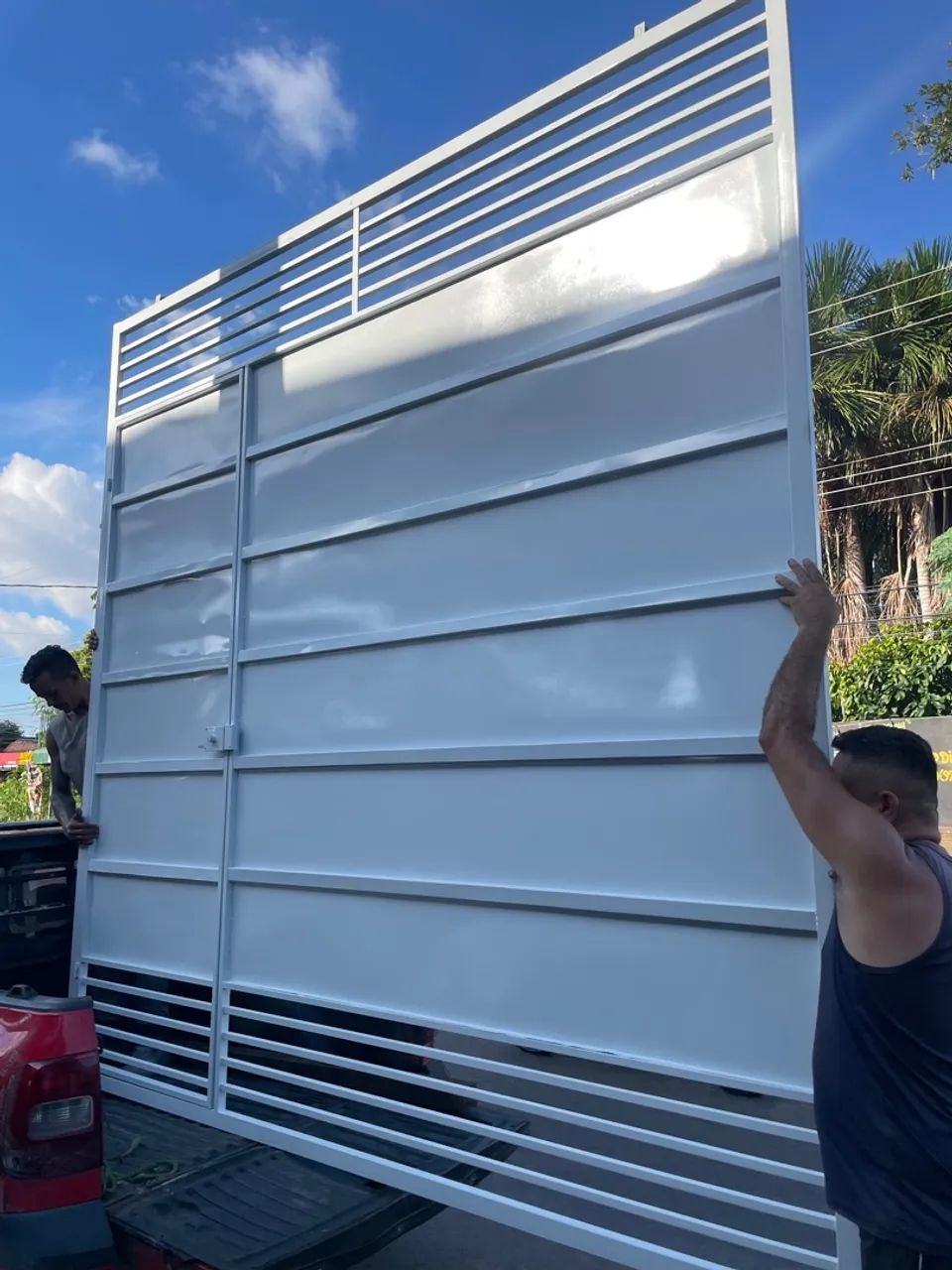 Portão de galvanizado Branco Novo64842053328002122