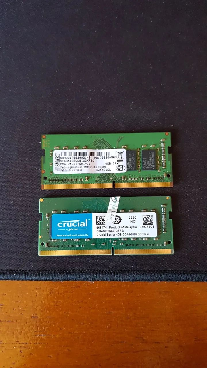 Memória RAM notebook 2x4gb