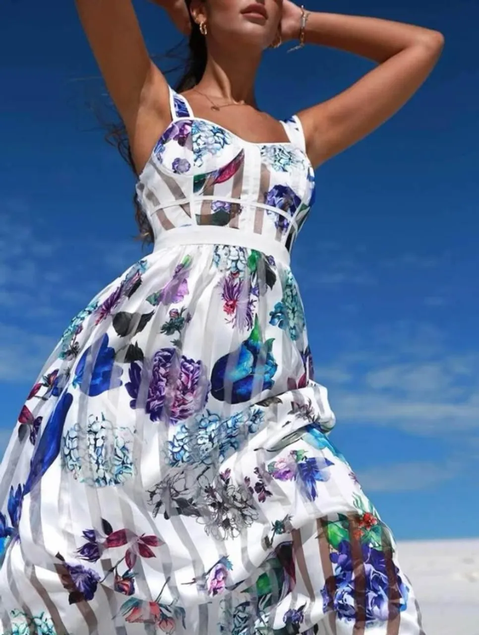 Vestido Longo Floral Feminino