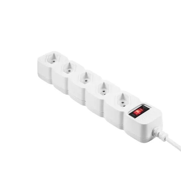 Filtro de Linha (3 Metros) Protetor Eletrônico 5 Tomadas Intelbras Branco *ENTREGA GRÁTIS*