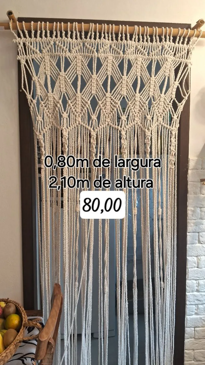 Cortina em macramê