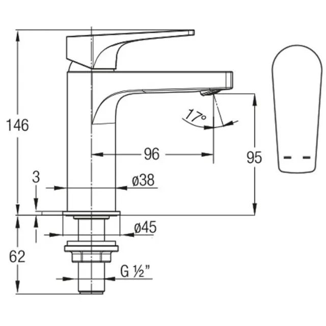 Misturador Monocomando Lavatório Mesa Bica Baixa Noronha - Celite - B5002CUCR0 - Foto 2