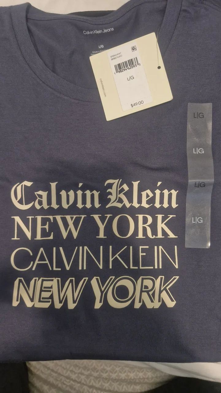 Camiseta Calvin Klein New York Azul - Masculina - Tam G - Foto 2