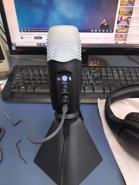 Microfone Gamer com Fio - Novo - Foto 2