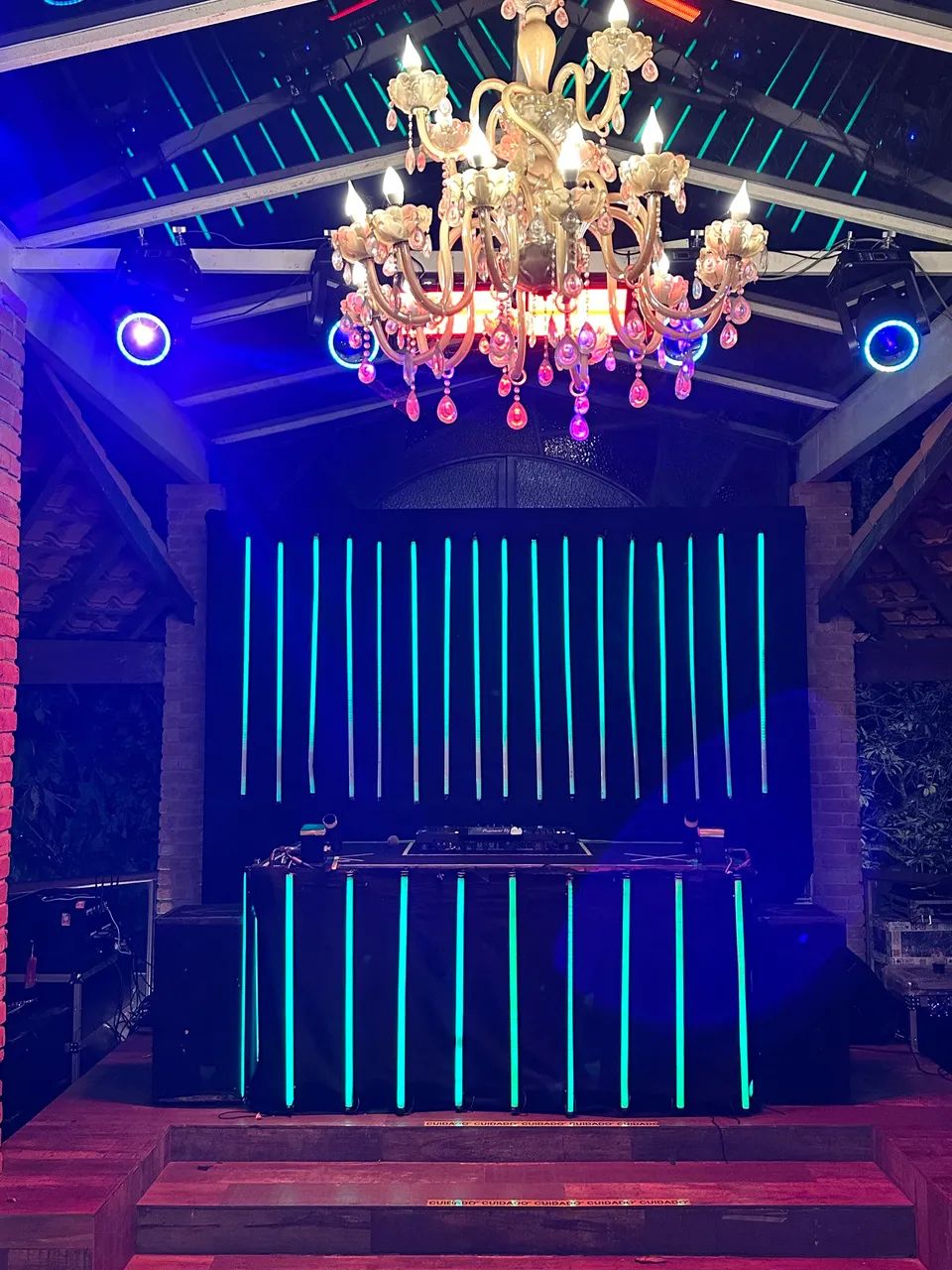 Fundo Tubo Led Mapeado para djs e eventos.