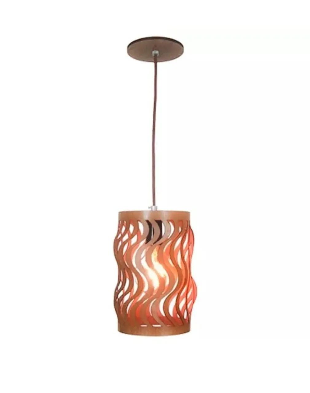 Luminária Pendente Madeira Flex Dunas
