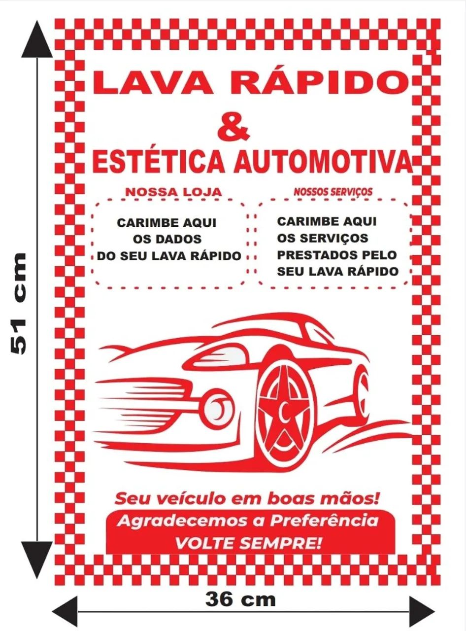 Tapetinhos de papel para carro em lava-rápidos 