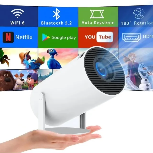 Projetor Portátil 4k Tela de até 130" Netflix Youtube Hdmi