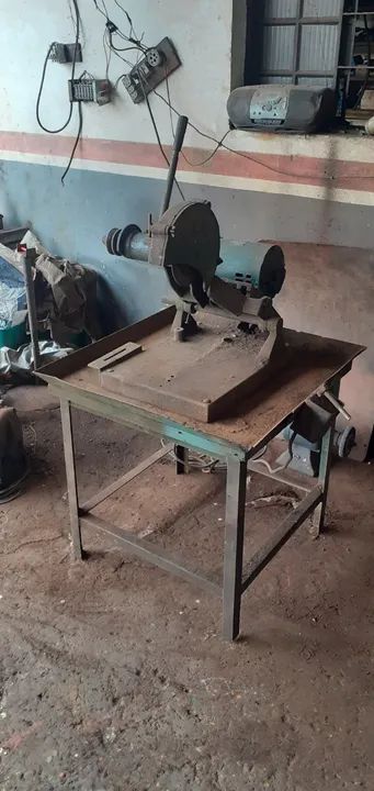 Policorte 10", motor de 3 cv queimado, trifásico, com bancada, usado - Foto 2