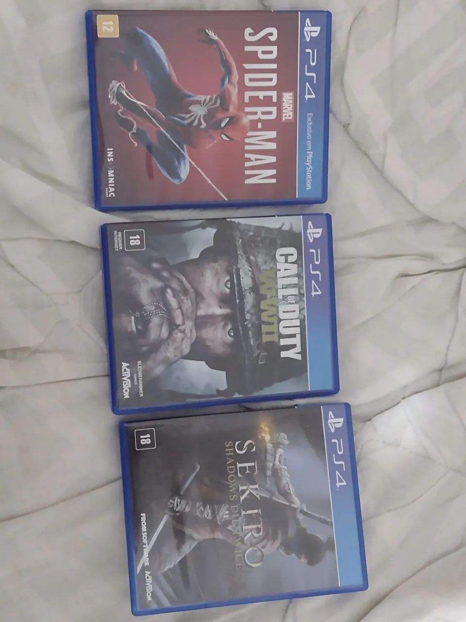Jogos PS4 - Spider-Man, Call of Duty WWII, Sekiro: Shadows Die Twice
