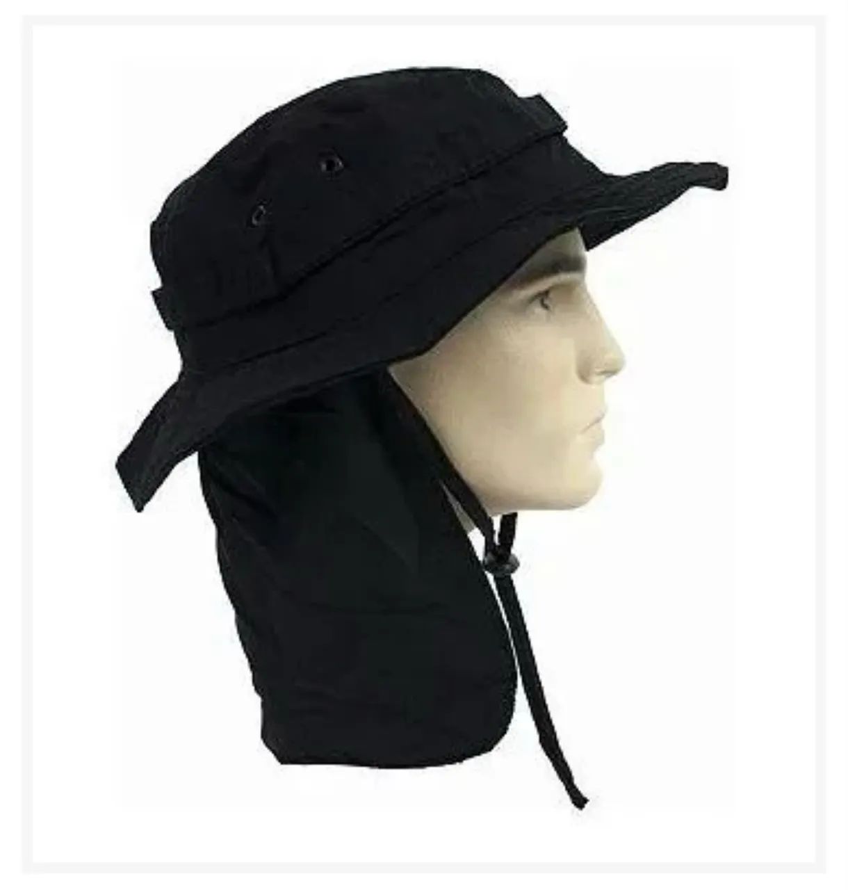 CHÁPEU COM ABA BONNIE HAT PRETO - FOX BOY